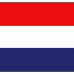 Vlag Nederland, 20 x 30 cm classic rood,wit donkerblauw