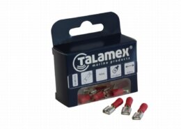 Draadklem schuif female 6,3 mm rood 6 stuks