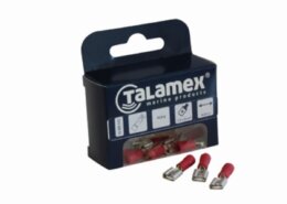 Draadklem schuif female 6,3 mm geel 5 stuks