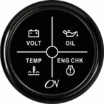 Alarm instrument met 4 LEDS zwart/zwart