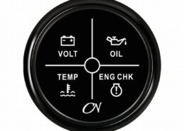 Alarm instrument met 4 LEDS zwart/zwart