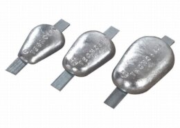 Lasanode met boutgaten zink 2,2 kg