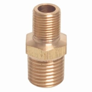 Messing verloopnippel 3/8" - 1/2"