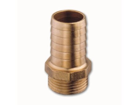 Messing slangtules buitendraad 1 1/4" x 32 mm