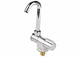 Kraan met draaibare uitloop enkel chrome