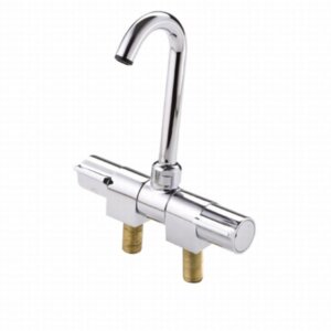 Kraan met draaibare uitloop dubbel chrome