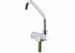 Kraan met draaibare uitloop enkel chrome