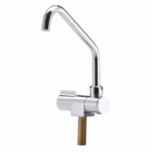 Kraan met draaibare uitloop enkel chrome