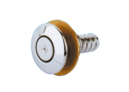 Ontluchtingsnippel messing verchroomd Ø16mm, recht