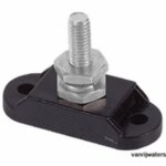 Vermogensklem zwart 6 mm