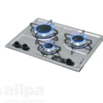 Gaskomfoor RVS 470x360x80 mm, drie branders