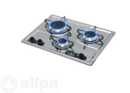 Gaskomfoor RVS 470x360x80 mm, drie branders