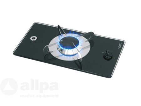 Gaskomfoor met thermische glasplaat 365x200x80mm