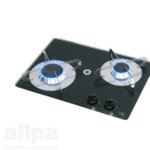 Gaskomfoor met thermische glasplaat 380x280x80 mm twee branders