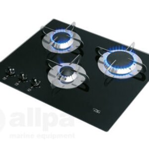 Gaskomfoor met thermische glasplaat 505x410x80 mm drie branders