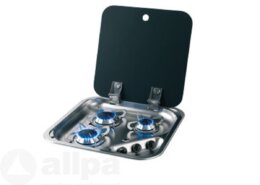 Gaskomfoor met afdekplaat 440x440x90 mm, drie branders