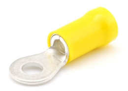 Draadklem ring 5 mm geel 4 stuks