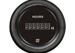 Vetus urenteller 12/24v zwarte wijzerplaat - nieuwe lijn