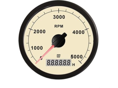 Vetus Toerenteller-urenteller creme 5000 toeren