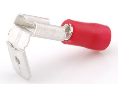 Draadklem dubbel 6,3 rood 6 stuks