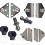 Montagebeugel voor gasveer, RVS vlak