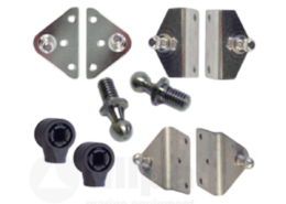 Montagebeugel voor gasveer, RVS vlak