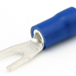 Draadklem vork 5,3 mm blauw 6 stuks