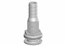 Huiddoorvoer met tule - 1'' x 25 mm wit