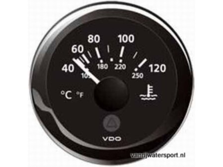 Temperatuurmeter koelwater zwart VDO/Veratron
