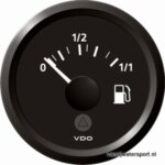 Brandstofmeter zwart VDO,/Veratron voor 10-180 Ohm zender