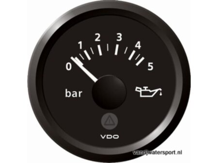 Oliedrukmeter 5 bar, zwart VDO/Veratron