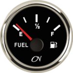 Brandstofmeter zwart/chroom CN