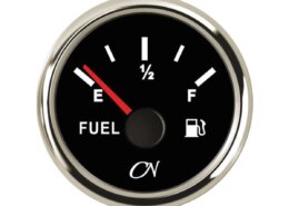 Brandstofmeter zwart/chroom CN