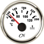 Koelwater temperatuurmeter CN wit/chroom