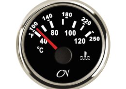 Koelwater temperatuurmeter CN zwart/chroom