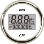 GPS snelheidsmeter CN wit/chroom