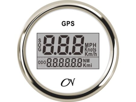 GPS snelheidsmeter CN wit/chroom