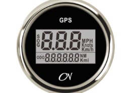 GPS snelheidsmeter CN zwart/chroom