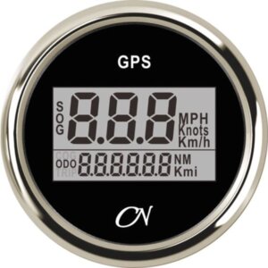 GPS snelheidsmeter CN zwart/chroom