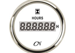 Bedrijfsurenteller CN digitaal wit/chroom