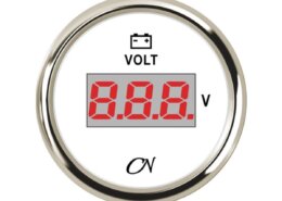 Voltmeter digitaal 8 - 32 volt wit/chroom CN