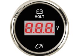 Voltmeter digitaal 8 - 32 volt zwart/chroom CN