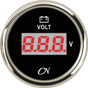 Voltmeter digitaal 8 - 32 volt zwart/chroom CN