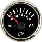 Voltmeter 8-16 volt zwart/chroom CN