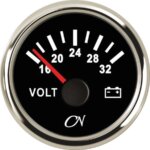 Voltmeter 16-32 volt zwart/chroom CN