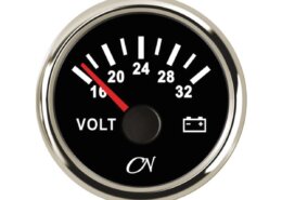 Voltmeter 16-32 volt zwart/chroom CN