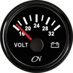 Voltmeter 16-32 volt zwart/zwart CN