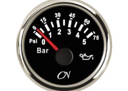 Oliedrukmeter 0-5 bar zwart/chroom CN