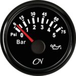 Oliedrukmeter 0-5 bar zwart/zwart CN