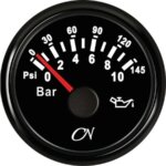 Oliedrukmeter 0-10 bar zwart/zwart CN